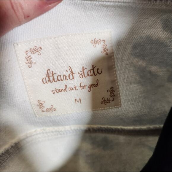 ALTAR'D STATE Blue & Ivory Tie Dye Denim Jacket, Size Medium - Picture 10 of 12